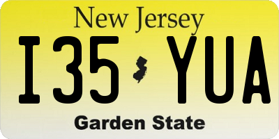NJ license plate I35YUA
