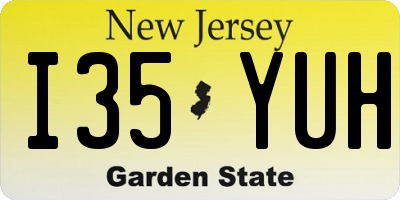 NJ license plate I35YUH