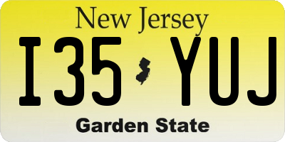 NJ license plate I35YUJ