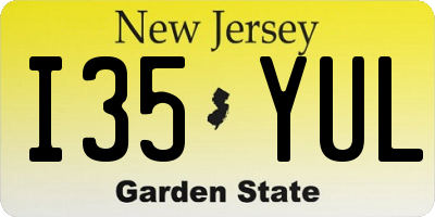 NJ license plate I35YUL
