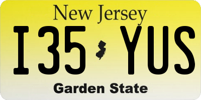 NJ license plate I35YUS