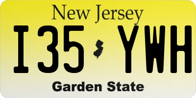 NJ license plate I35YWH