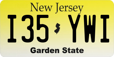 NJ license plate I35YWI