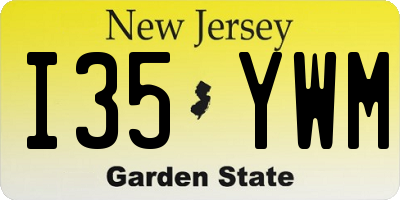 NJ license plate I35YWM