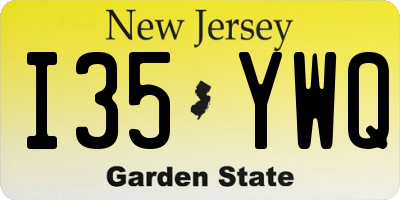 NJ license plate I35YWQ