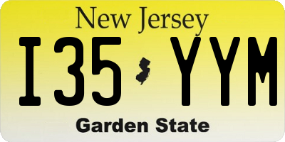NJ license plate I35YYM