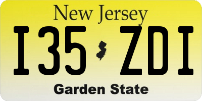 NJ license plate I35ZDI