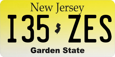NJ license plate I35ZES