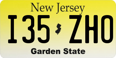 NJ license plate I35ZHO