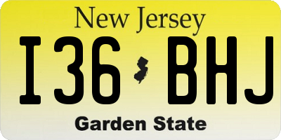 NJ license plate I36BHJ