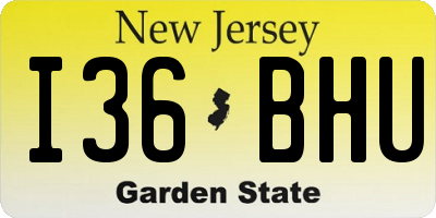 NJ license plate I36BHU