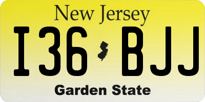NJ license plate I36BJJ