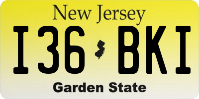 NJ license plate I36BKI
