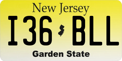 NJ license plate I36BLL