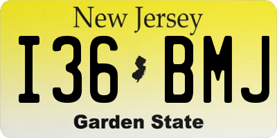 NJ license plate I36BMJ