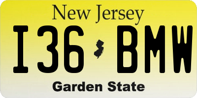 NJ license plate I36BMW