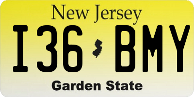 NJ license plate I36BMY