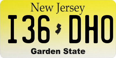 NJ license plate I36DHO