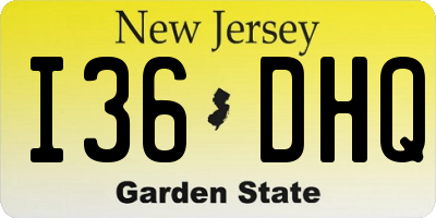 NJ license plate I36DHQ