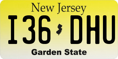 NJ license plate I36DHU