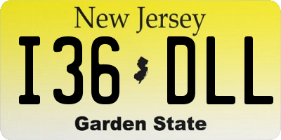 NJ license plate I36DLL