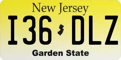 NJ license plate I36DLZ