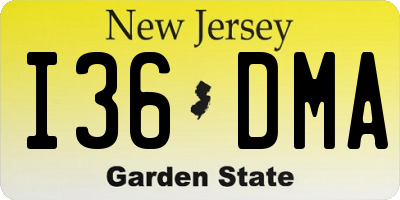 NJ license plate I36DMA