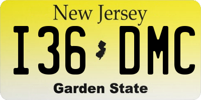 NJ license plate I36DMC