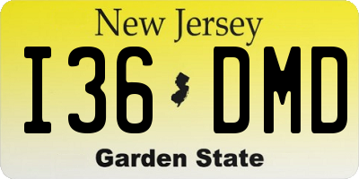 NJ license plate I36DMD