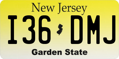 NJ license plate I36DMJ