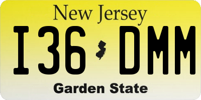 NJ license plate I36DMM