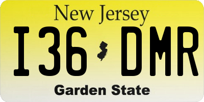 NJ license plate I36DMR