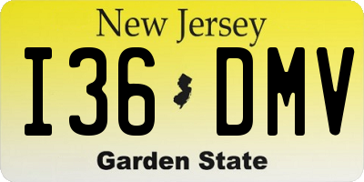 NJ license plate I36DMV