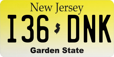 NJ license plate I36DNK