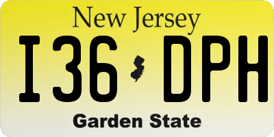NJ license plate I36DPH
