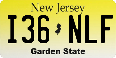 NJ license plate I36NLF