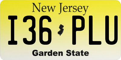 NJ license plate I36PLU