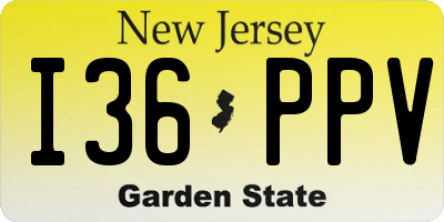 NJ license plate I36PPV