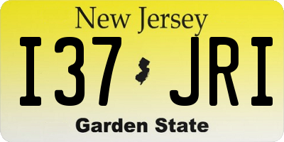 NJ license plate I37JRI