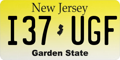 NJ license plate I37UGF