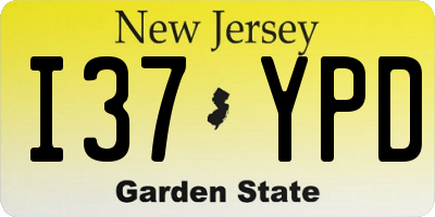 NJ license plate I37YPD