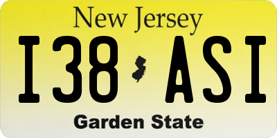 NJ license plate I38ASI