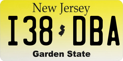 NJ license plate I38DBA