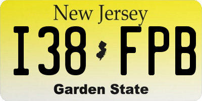 NJ license plate I38FPB