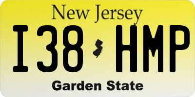 NJ license plate I38HMP