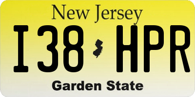NJ license plate I38HPR