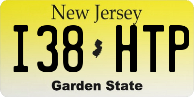 NJ license plate I38HTP