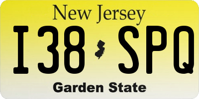NJ license plate I38SPQ