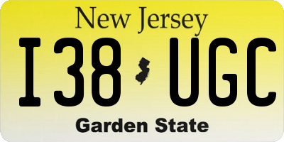 NJ license plate I38UGC