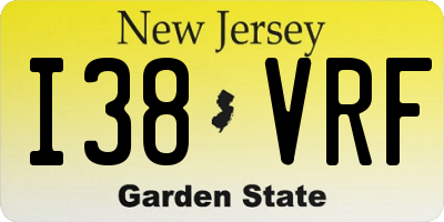 NJ license plate I38VRF